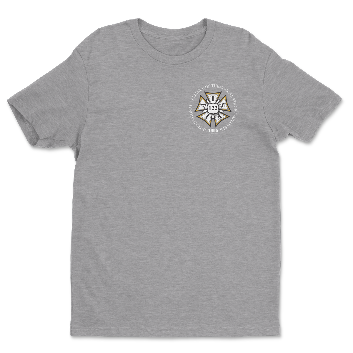 IATSE 122 Logo Tee (Heather Gray) – LABORWRX