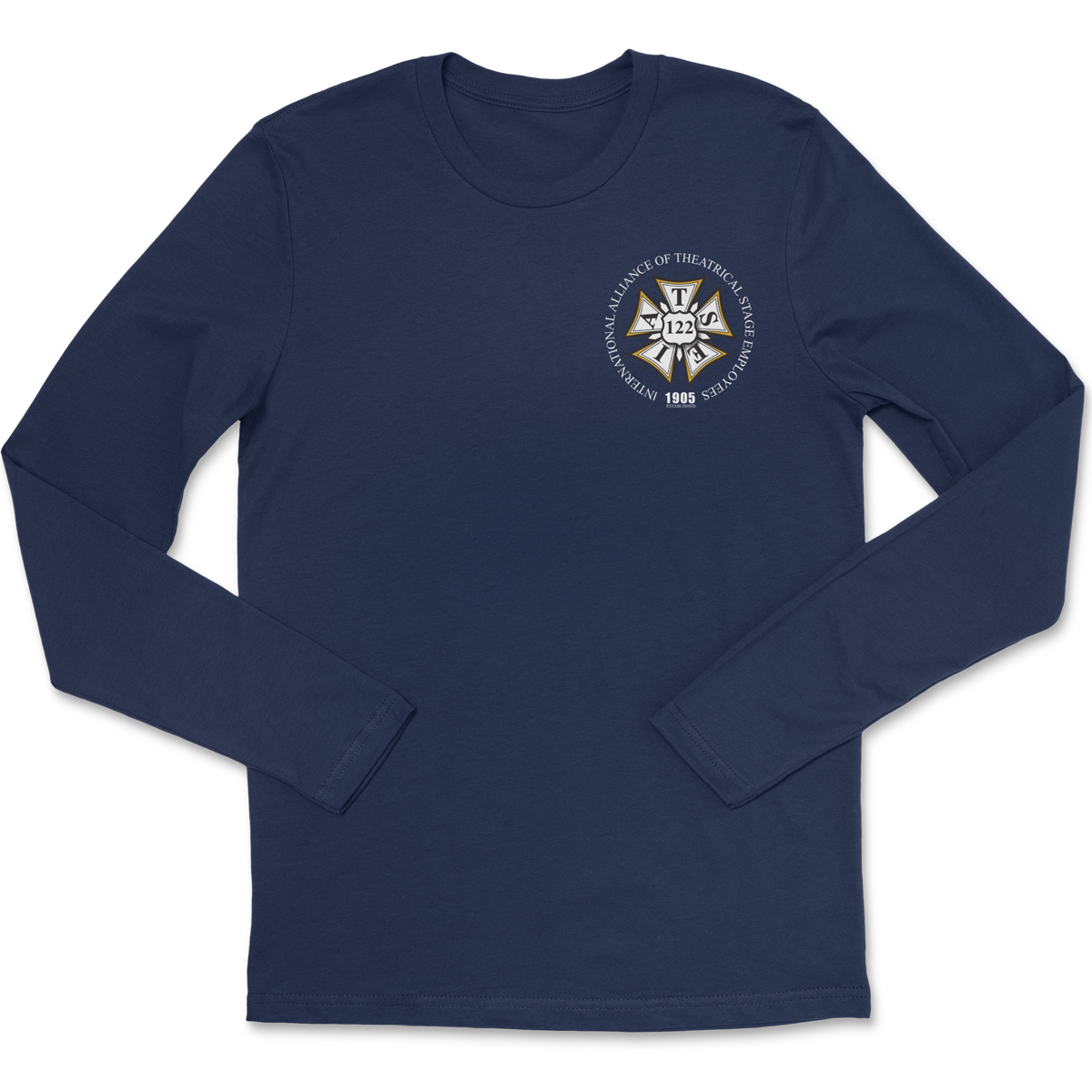 LABORWRX IATSE 122 Logo Long Sleeve Tee (Navy)