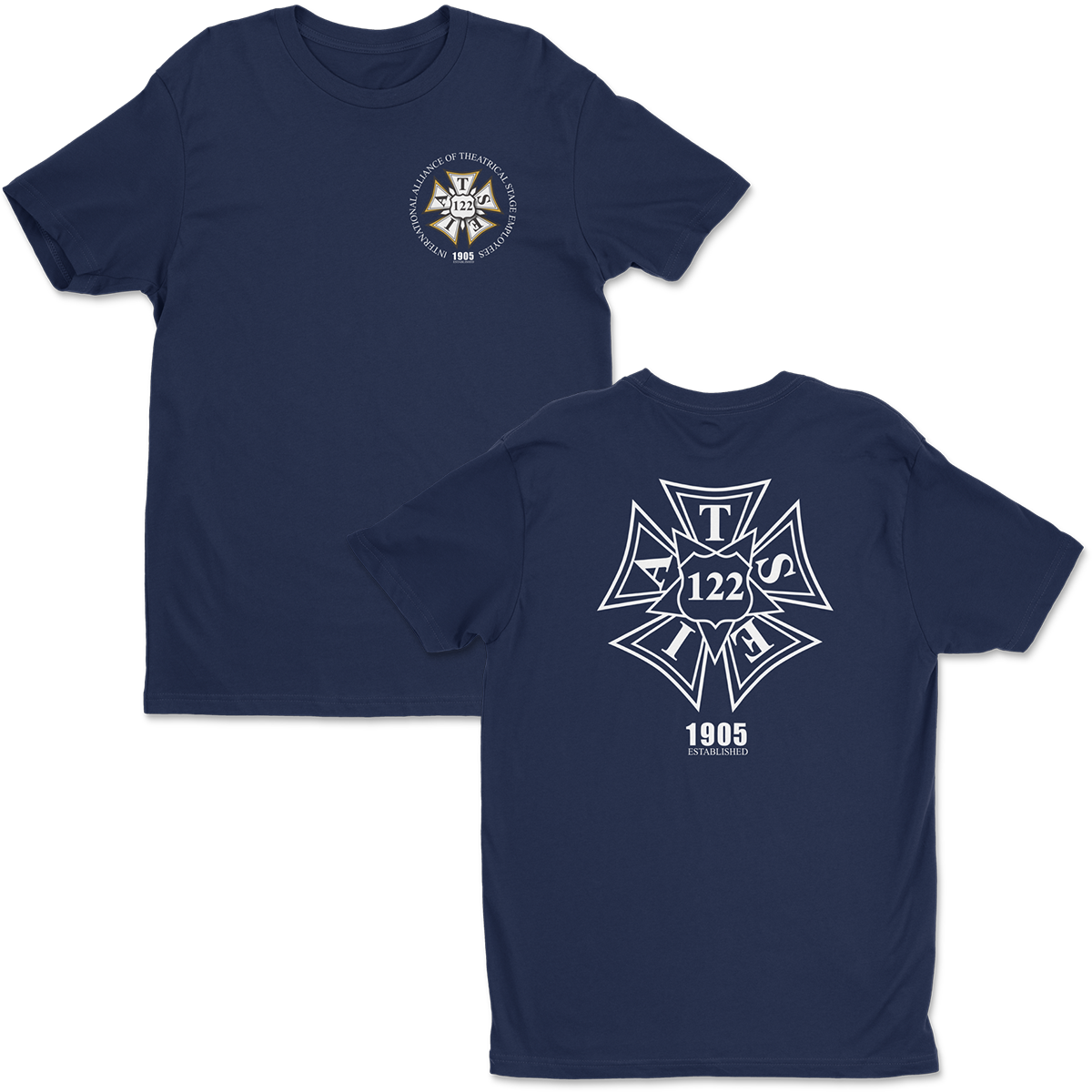 LABORWRX IATSE 122 Logo Tee (Navy)